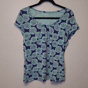 Merona Blue and Light Blue Short Sleeve Tee